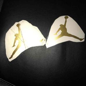 Jumpman gold stickers 2X2 8pack