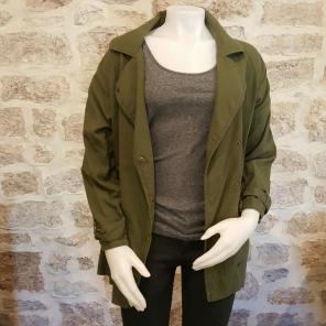 Love Tree Olive Linen Utility Jacket
