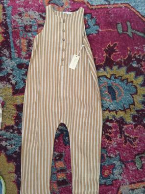 Rylee + Cru Pinstripe Jumpsuit