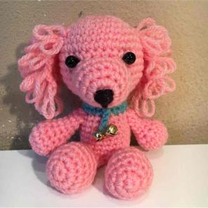 Hand knit dog