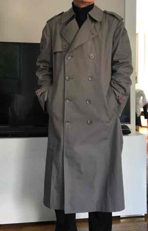 London fog men trench coat gray size 40