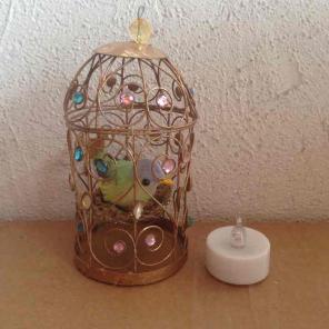 Bird in cage ornament