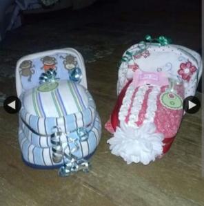 Diaper cake bassinet