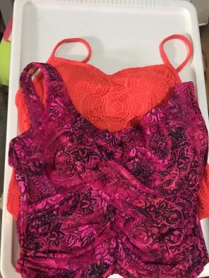 Pink Orange Bathing Suit Lot Of 2