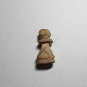 Hand Carved Chess Piece Pawn Wood