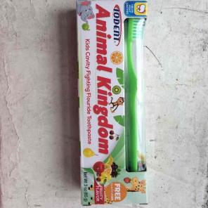 Toothpaste with toothbrush