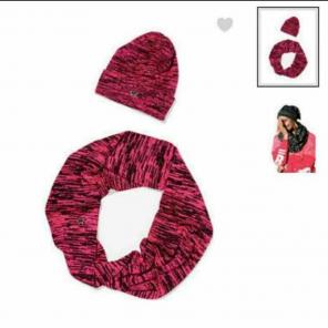 Pink scarf and beanie