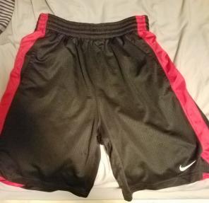Black and red nike shorts