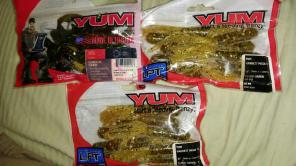 Yum tubes and crayfish lures