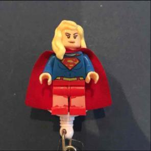 Supergirl Lego ID Badge Holder Nurse RN