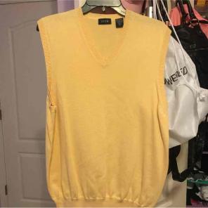 Light Yellow thin cotton sweater vest