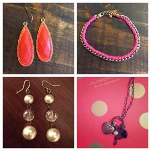 Lots of jewelry- necklaces, earrings,etc