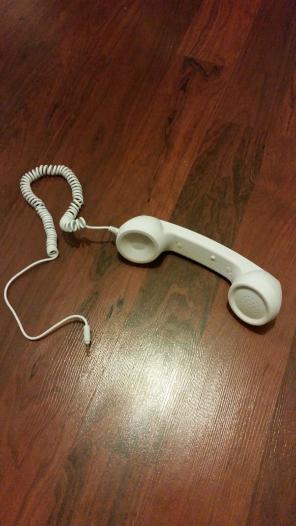 Vintage-looking telephone.