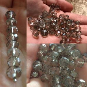 Natural Crystal Faceted Beads Vintage