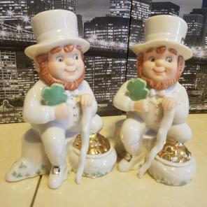 LENOX LEPRECHAUN FIGURINE SET OF 2 NEW