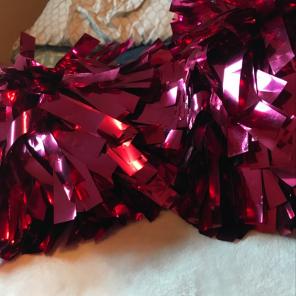 Metallic Hot Pink Cheer Poms