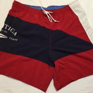 Vintage 90s Nautica Spellout Swim Shorts