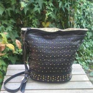 Vintage Studded Bucket Handbag Purse