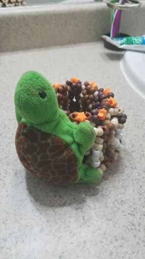 Turtle plush kandi cuff