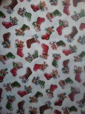 2 yds Christmas Fabric Stockings New