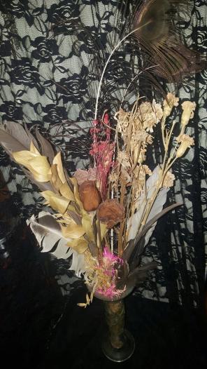 Flower & Feather Hand made Vases