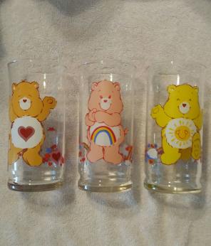 3 Care Bear cups Limited Edition