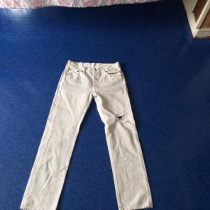 White Levi 501 Jeans