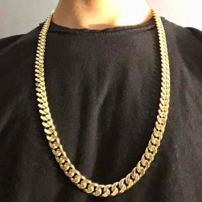 Gold chain 14k gold Cuban 30in 10mm