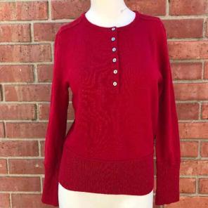 A Gianetti Red Merino Wool Top Size S