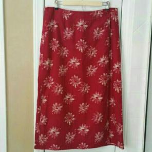 Eddie Bauer Linen Wrap Skirt Size 14