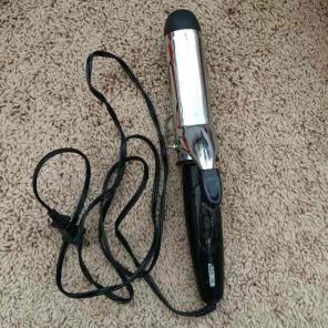 Thick curling iron with clamp
