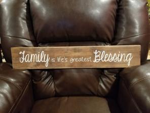 Double sided wood sign.