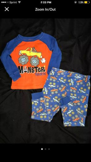 2t/ 24m Monster Truck Pajamas