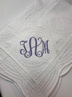 Customize Baby Quilt Monogram