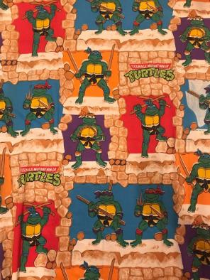 Vintage 80s Ninja Turtles Flat Sheet