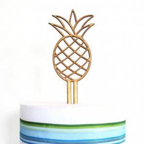 Pineapple Cake Topper Made From Wood