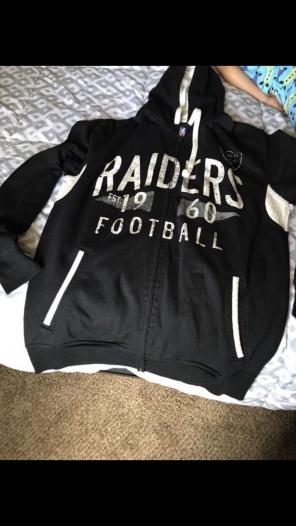 Raiders Zip Up Sweater