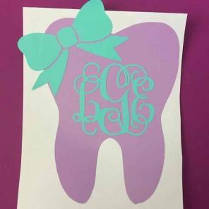 Tooth decal