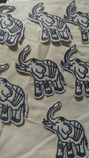 Elephant iron on patches