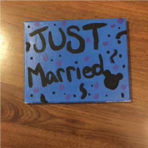 Just married Disney sign