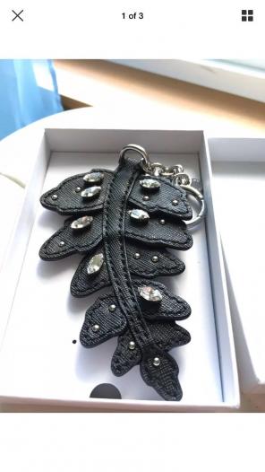 NIB Micheal Kors Fern Leather Charm