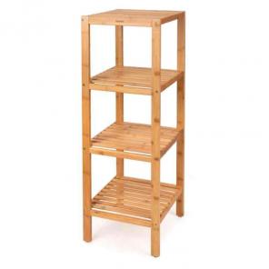 NEW Bamboo 4-Tier Bathroom Shelf