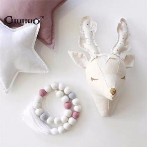 Precious Plush Deer Head Wall Decor