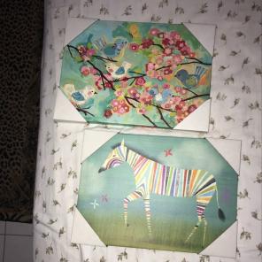 Two Canvas Wall Art Pieces