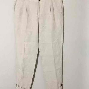 MNG by Mango Beige Linen Crop Pants 14