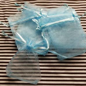 Organza bags baby blue
