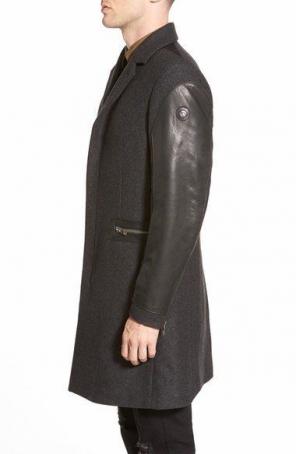 New Genuine Diesel Men's Coat w/Leather