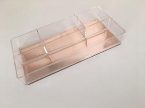 CLEAR & ROSE GOLD ORGANIZER