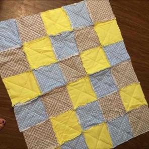 Baby boy rag quilt