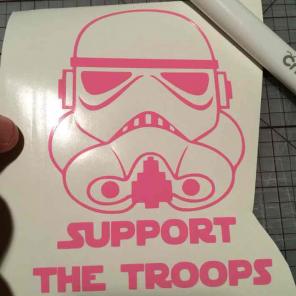Support the troops decal